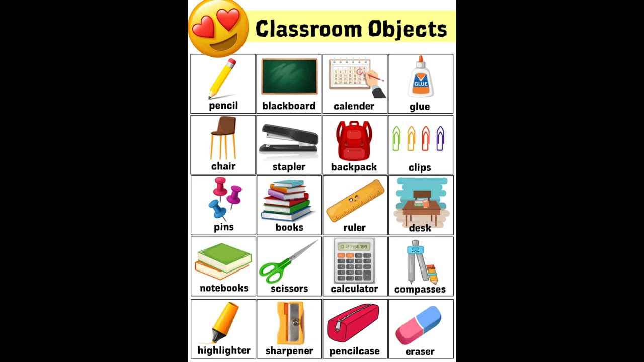 Classroom objects vocabulary #classroomobjects #shorts