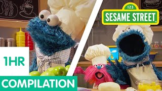Sesame Street: Cookie Monster Foodie Truck Compilation! | 1 Hour Long