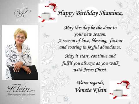 Happy birthday Shamima