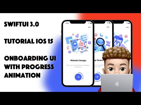 SwiftUI 3.0 OnBoarding Screen - Complex UI - Progress Animation - Xcode 13