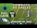 🏈Dallas Cowboys vs Philadelphia Eagles Week 18 NFL 2021-2022 Full Game Watch Online Football 2021