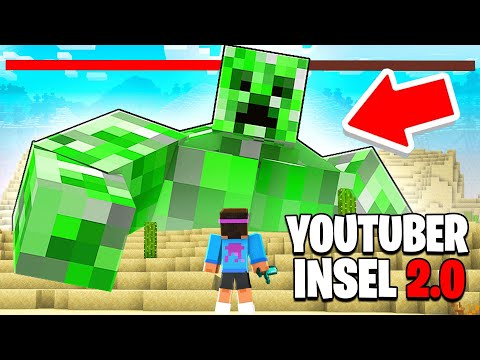 Oduman - FIRST BOSS FIGHT on Youtuber island 2.0 in Minecraft!