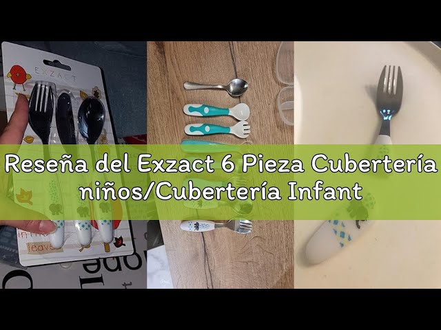 Vídeo relacionado con Exzact Cubertería Infantil 6 Pieza para niños de Acero Inoxidable - 2 x Cena Cuchillo, 2 x Cena Tenedor, 2 x Cena cuchar - Cubiertos de dinosaurios para niños(Dinosaurios x 6)