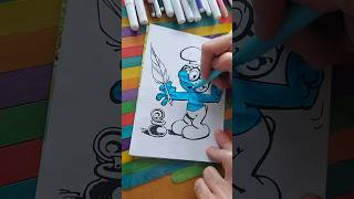 Brainy Smurf #smurf #drawing #kids #coloring #shorts