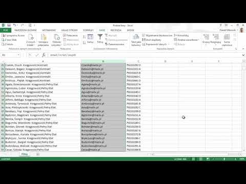 Tekst jako kolumny oraz błyskawiczne wypełnienie - Kurs Excel od podstaw
