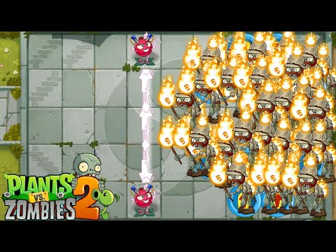PvZ 2 Battlez - Every Plant Level 100 Vs 100 Torchlight Zombie - Who will Win ?