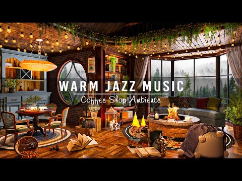 Cozy Coffee Shop Ambience & Warm Piano Jazz Music for Work,Study,Unwind☕Soft Jazz Instrumental Music