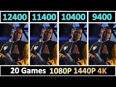 Intel I5 12400 vs I5 11400 vs I5 10400 vs I5 9400 | Tested 20 Games |