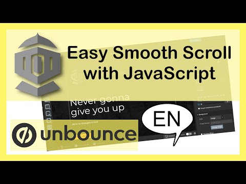 SMOOTH SCROLL with JavaScript in UNBOUNCE