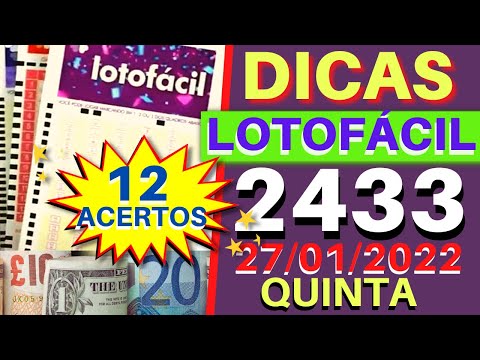 Lotofcil 2433. Dicas e Anlises para Hoje 27/01.