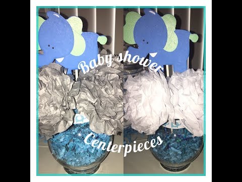 Elephant Baby Shower Centerpieces.