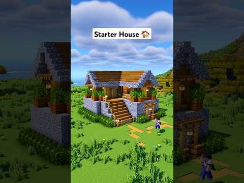 Minecraft Survival Starter House Tutorial 🏠 #minecraft