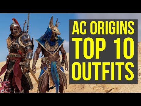 Assassin's Creed Origins All Outfits TOP 10 + All DLC Armor (AC Origins Outfits) Video