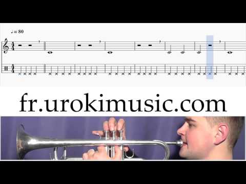 Cours de Trompette Mary Had A Little Lamb C#1 S#1 L#1 Partitions Mélodie Сhansons Tuto Comment Jouer