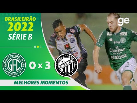 Gols e lances de Guarani x Operário