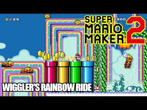 Super Mario Maker 2 - Course World | Wiggler's Rainbow Ride [Nintendo Switch]
