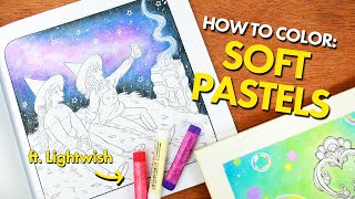 HOW TO COLOR WITH SOFT PASTELS: Easy Backgrounds for Adult Coloring!