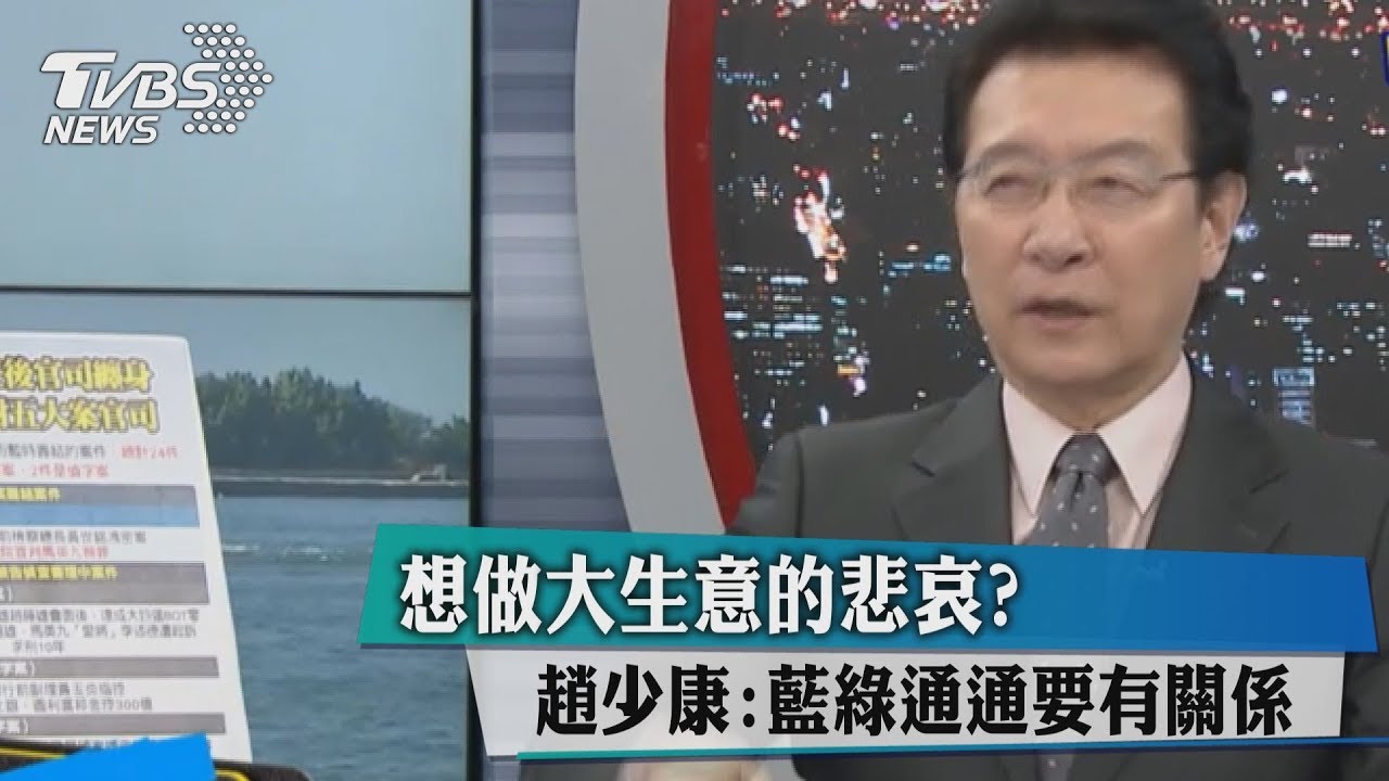 想做大生意的悲哀?趙少康:藍綠通通要有關係