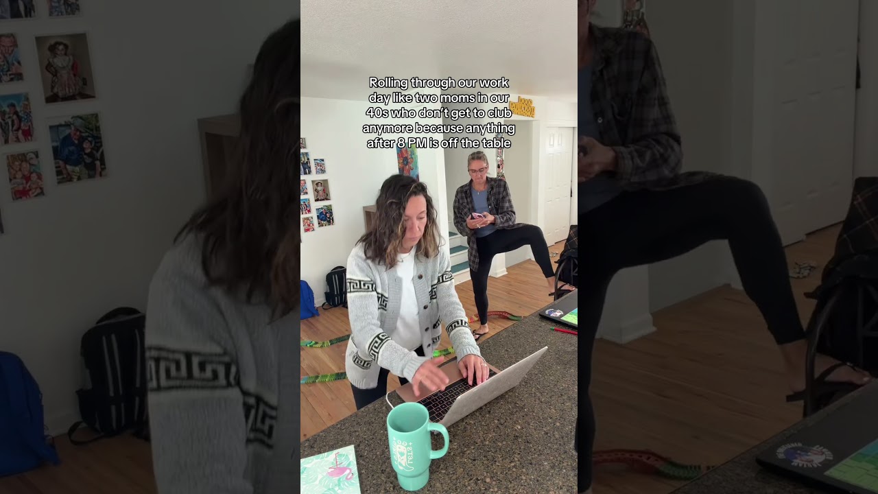 Only a mature(ish) mom gets down with this. #workfromhome #momsover40 #worklifebalance #sahmlife