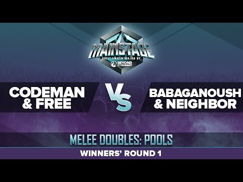 codeman/Free vs Babaganoush/neighbor - Winners' Round 1: Melee Doubles Pools - Mainstage