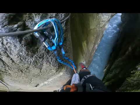 via Ferrata Ailefroide. 3 sections, the first part is easy the rest difficult!