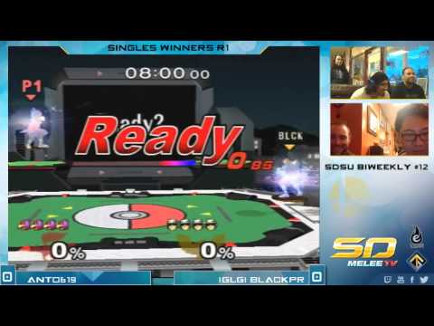 SDSU Biweekly #12 - BlackPR (Falcon) vs Anto619 (Falco) SSBM Winners R2 - Melee