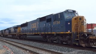 preview picture of video 'Ex-Conrail EMD SD60I On CSX Intermodal Train'