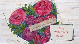 Easy to Paint Watercolor Roses 🌹 Simple Florals for Handmade Cards