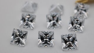 preview picture of video 'Top 5A Quality Princess Cut Cubic Zirconia loose CZ Stones China Wholesale and supplier'