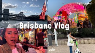 [Brisbane Vlog] ブリスベン満喫した1日🇦🇺🤍イートストーリーマーケット/おすすめカフェ/フェリーに乗ったよ⛴️