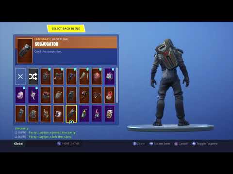 new road trip skin showcase fortnite road trip skin with all backblings - fortnite the enforcer skin