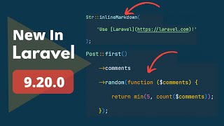 4 New Things Added - New In Laravel 9.20.0
