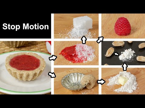 Reversed Stop Motion Cooking - Raspberry Tart