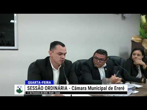 SESSÃO ORDINÁRIA  DA CÂMARA DE ERERÉ AO VIVO