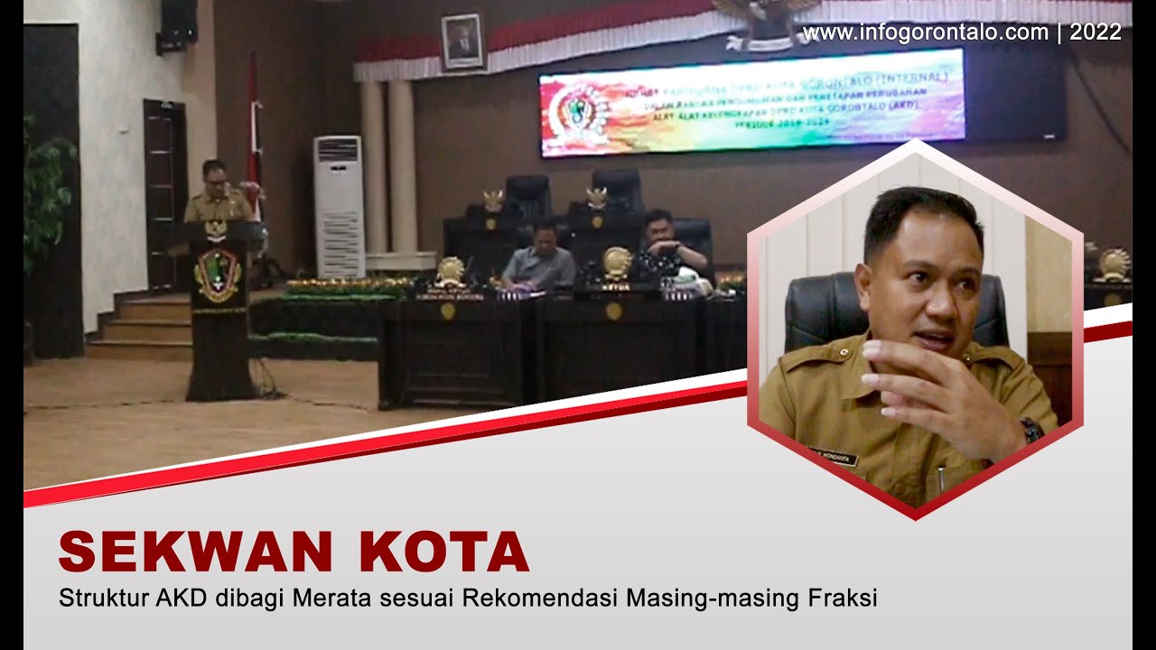 Sekwan Kota Gorontalo, Struktur AKD dibagi Merata sesuai Rekomendasi Fraksi