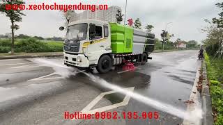 Video xe quét rác hút bụi đường 10 khối Dongfeng nhập khẩu