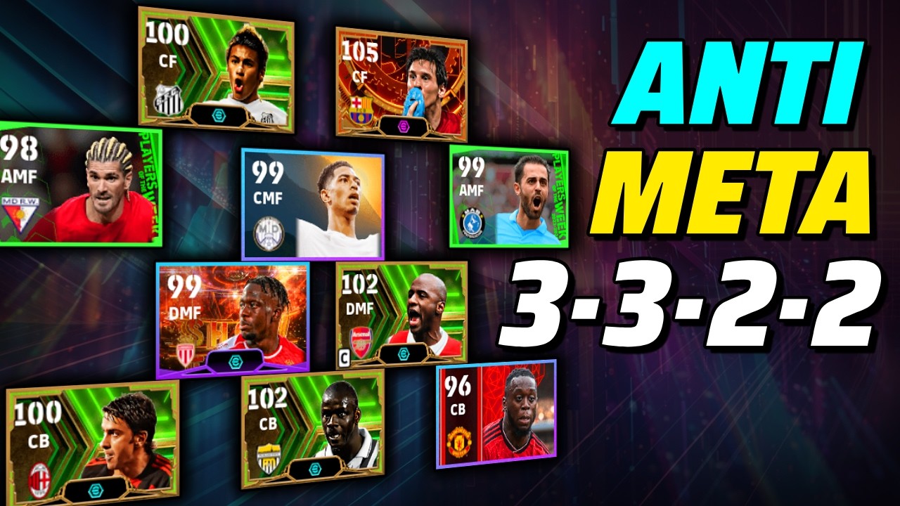 MY NEW BEST ANTI META FORMATION🔥 3-3-2-2 QUICK COUNTER (QC) + SUB TACTIC | eFootball 2024 Guide