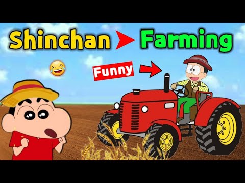 Shinchan got Farmer Job 😱 || 😂 Shinchan Bana Kisaan || Funny Game Wobbly Life