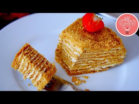 CLASSIC RUSSIAN HONEY CAKE RECIPE | Медовик со сметанным кремом
