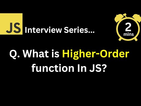 Javascript Interview Q What Is Higher Order Function In Javascript
