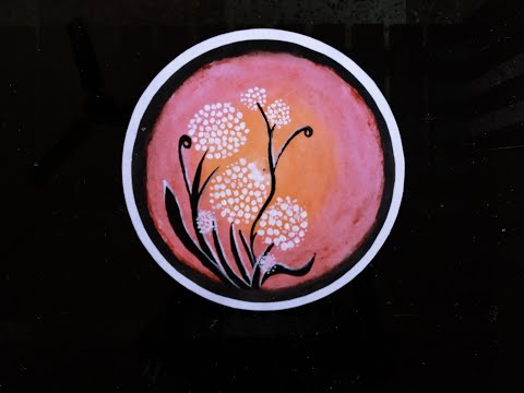 Flower painting with Oil pastels for beginners | Simply Vrinda