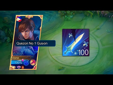 GUSION AUTO ONE SHOT TRICK 100 STACKS!!