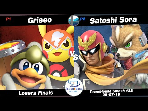 TecnoHouse #22: RT+ Griseo (Pikachu, Dedede) vs SS | Satoshi Sora (C. Falcon, Fox) - Losers Finals