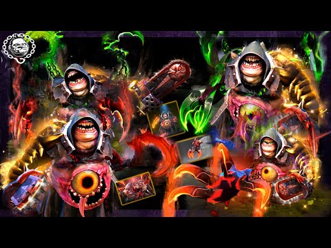 Dota 2 - Pudge Aberrant Observer with Arcana Feast of Abscession + Immortal ACT III Crownfall