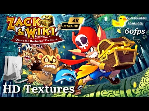 Zack & Wiki:Quest for Barbaros' Treasure 4K Wii Dolphin HD Textures Lossless Scaling Frame Gen 60FPS