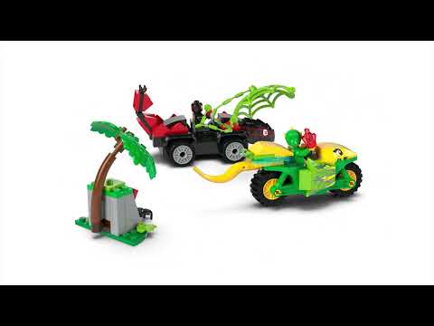 LEGO® Marvel Suktukas ir Elektro dinozauro formos transporto priemonės gaudynės (11198) video