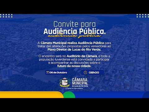 Imagem - Audiência Pública sobre alterações proposta pelos Vereadores ao Plano Diretor