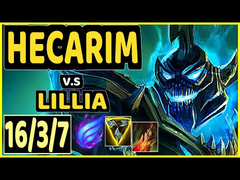 HECARIM vs LILLIA - 16/3/7 KDA JUNGLE GAMEPLAY - EUW Ranked DIAMOND