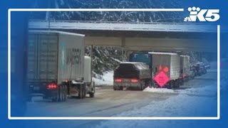 Interstate 90 opens in both directions through Snoqualmie Pass after significant snowfall