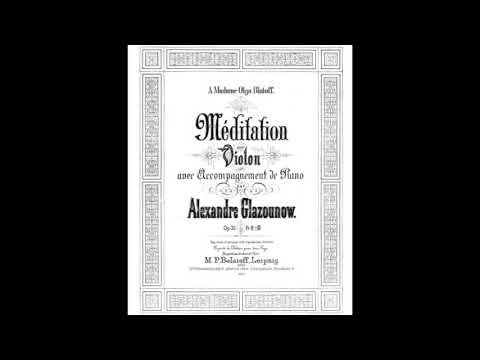 A. Glazunov - Meditation - violin  score